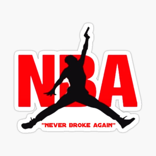 never broke again nba Sticker