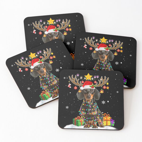 Item preview, Funny Dachshund Dog Christmas Tee Reindeer Christmas Lights designed and sold by ManishDayal.