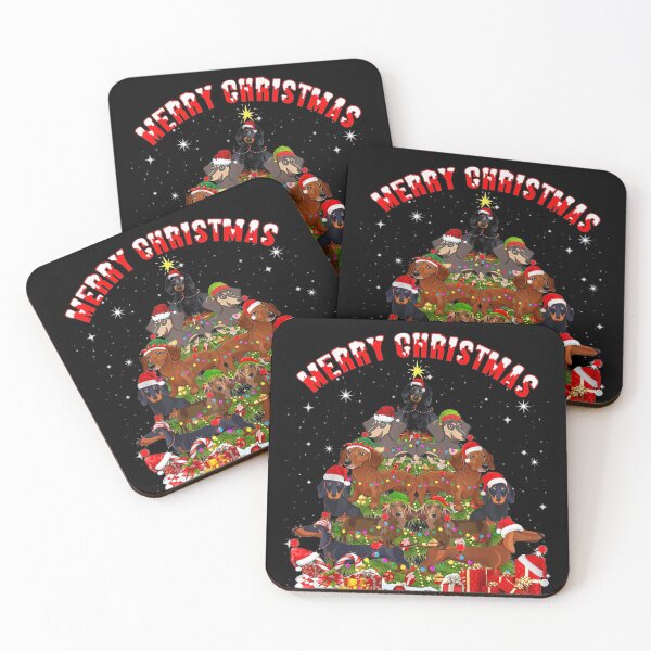 Item preview, Funny Dachshund Merry Christmas Tree Shirt Ornament Decor designed and sold by ManishDayal.
