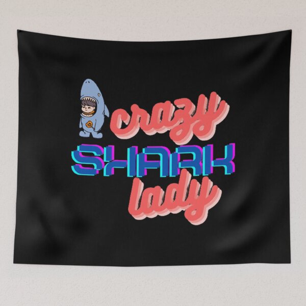 Item preview, crazy shark lady designed and sold by petersenka.