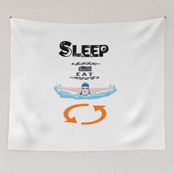 Item preview, Eat sleep swim repeat: Just an other funny design for men and women. designed and sold by fajali master.