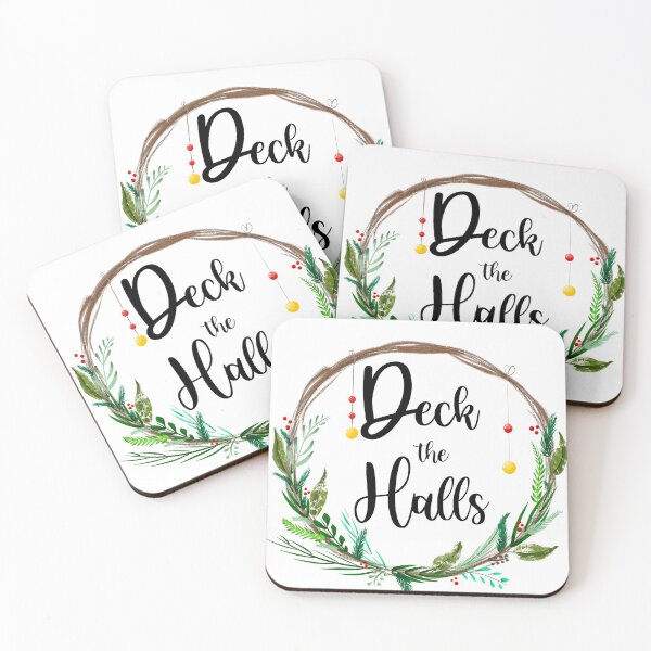 Item preview, Deck the halls Christmas wreath designed and sold by SasshaFaith.