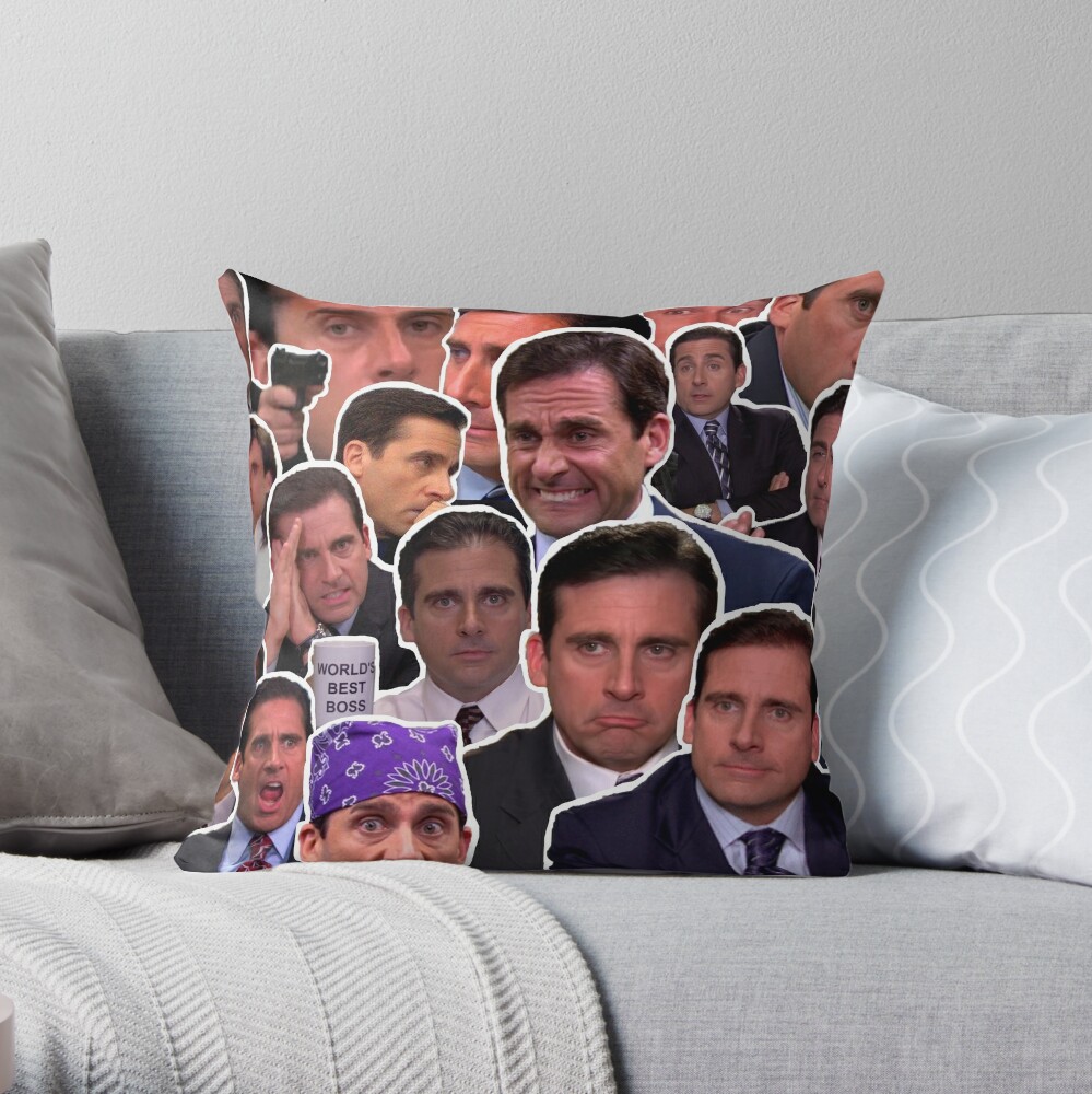 Michael Scott - The Office Collage Throw Pillow for Sale by Michaelws