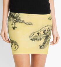 Sketched Dinosaur Bones Mini Skirt