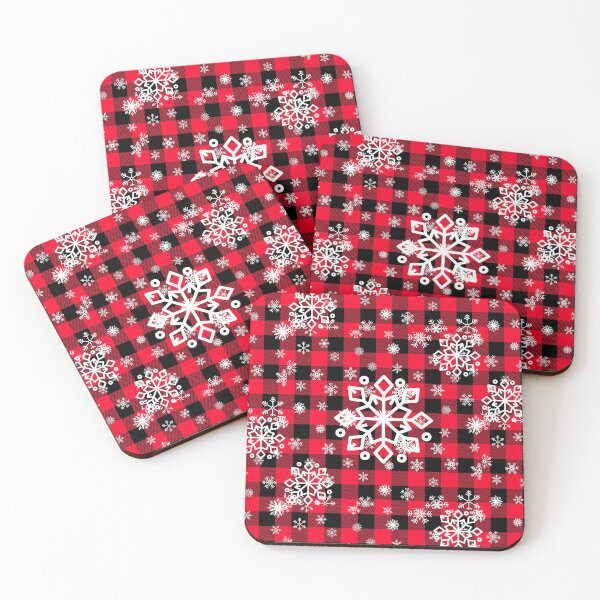 Item preview, Christmas plaid snowflake Red Black White designed and sold by kyds.