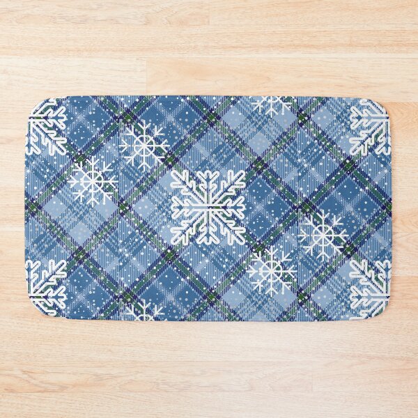 Item preview, Christmas plaid snowflake Blue  designed and sold by kyds.