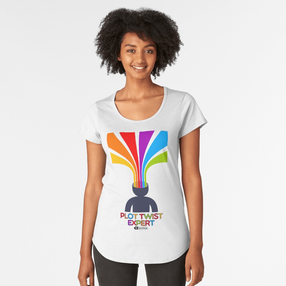 Plot Twist Expert Camiseta premium de cuello ancho