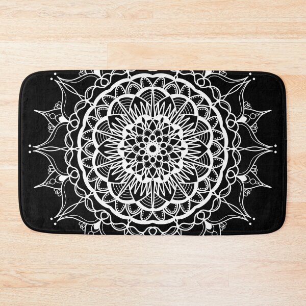 Item preview, White floral mandala designed and sold by felinefeelings.