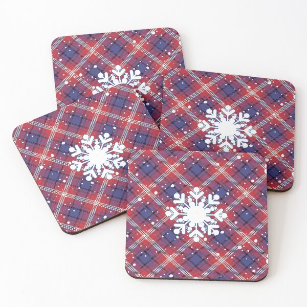 Item preview, Christmas plaid snowflake Blue Red designed and sold by kyds.