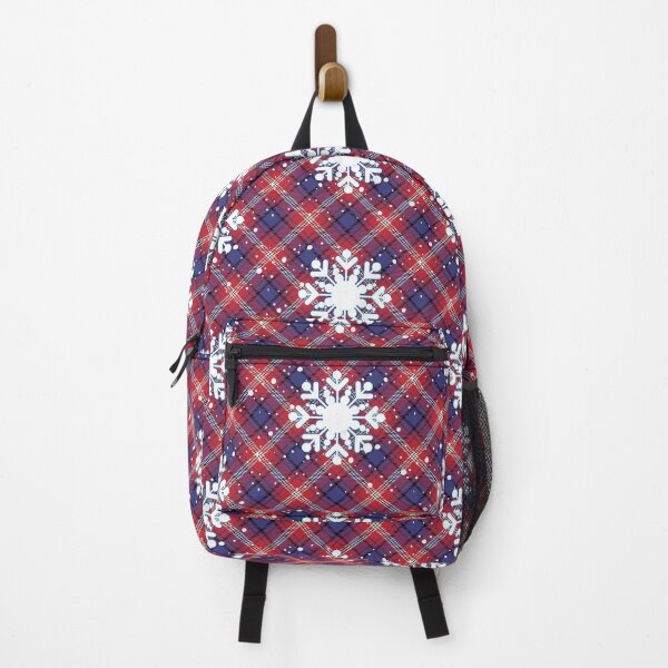 Item preview, Christmas plaid snowflake Blue Red designed and sold by kyds.