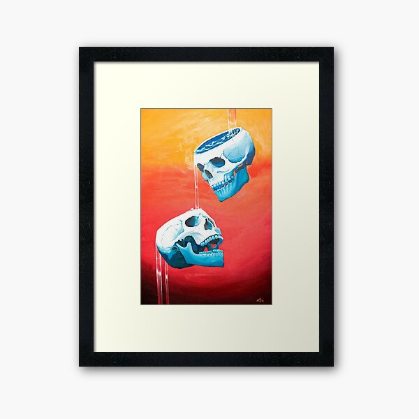 Two of Cups - Original Painting Framed Art Print