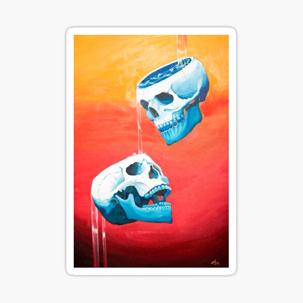 Two of Cups - Original Painting Sticker