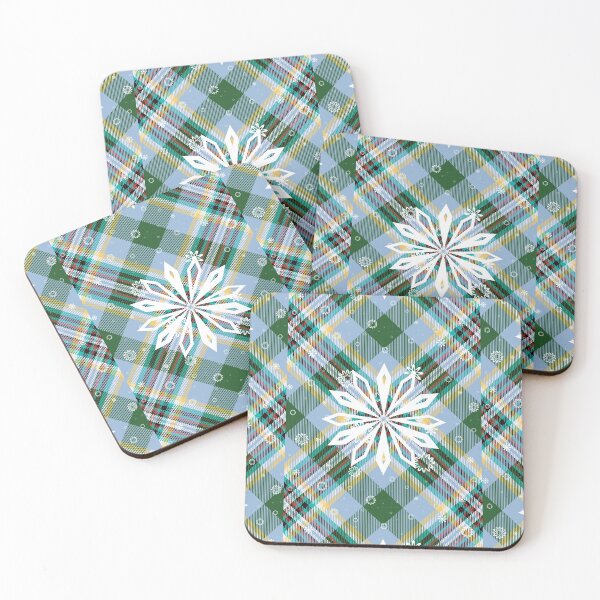 Item preview, Christmas plaid snowflake Green blue designed and sold by kyds.