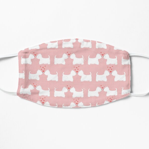 White Westie Dog Puppy pattern Mask
