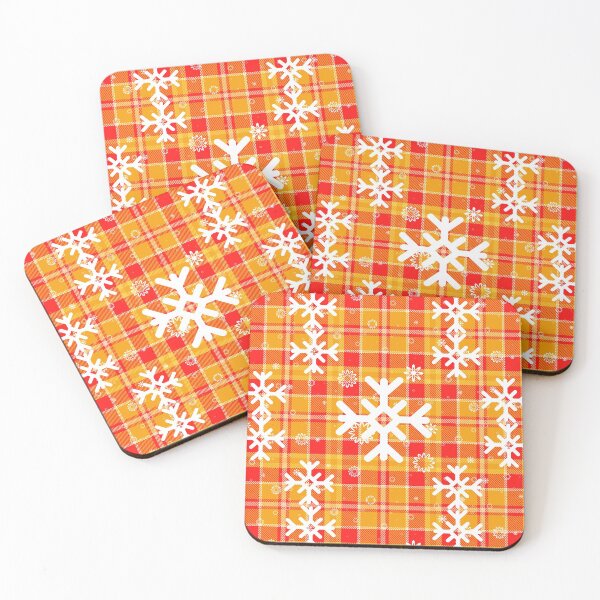 Item preview, Christmas plaid snowflake Yellow Red designed and sold by kyds.