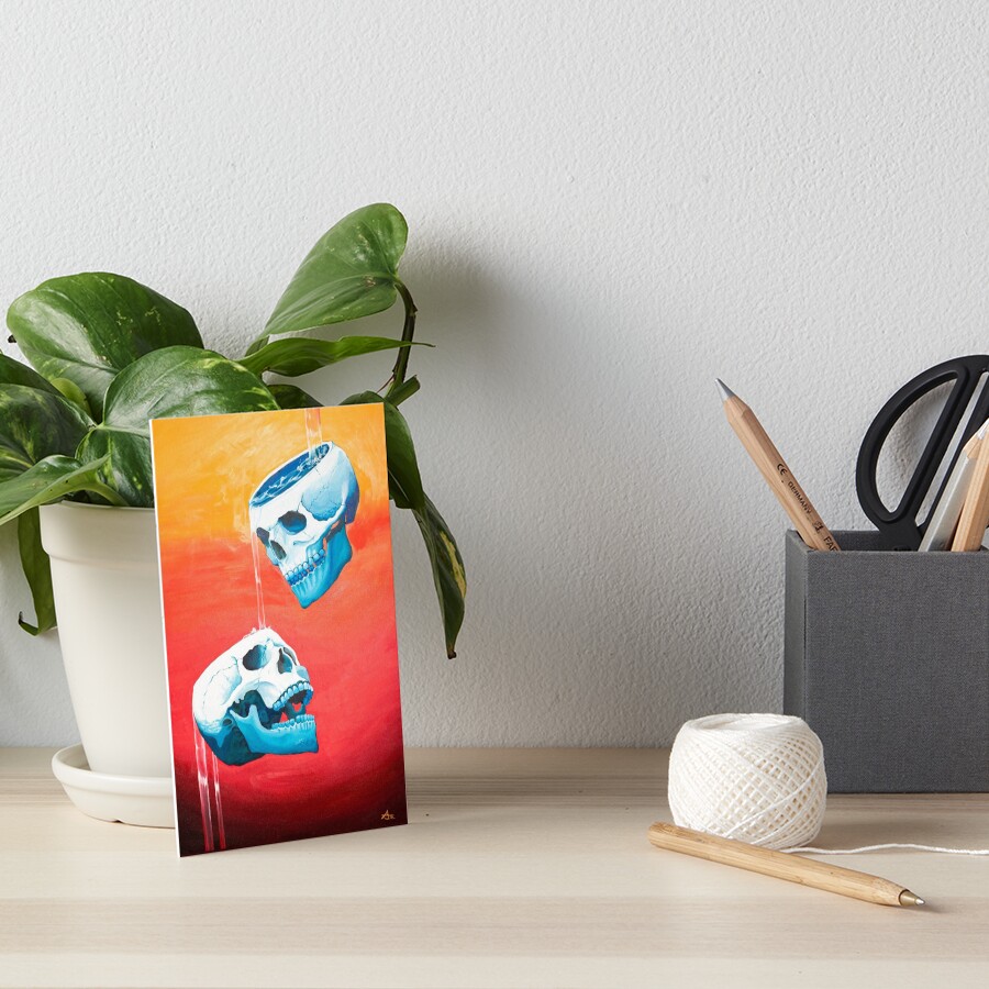 Two of Cups - Original Painting Art Board Print