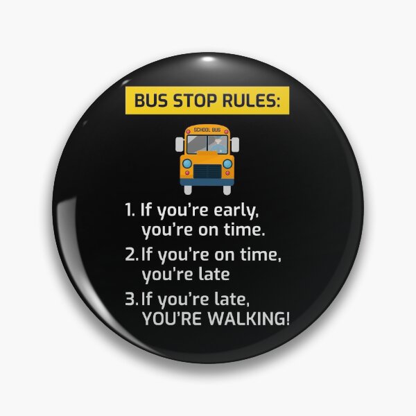 Item preview, School Bus Stop Rules Student Driver Funny Gift designed and sold by TastefulTees.