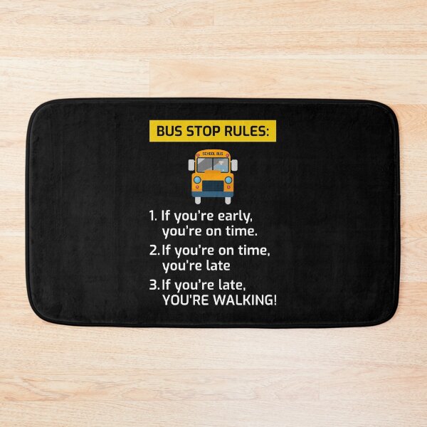 Item preview, School Bus Stop Rules Student Driver Funny Gift designed and sold by TastefulTees.
