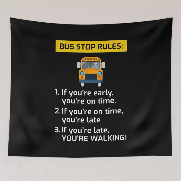 Item preview, School Bus Stop Rules Student Driver Funny Gift designed and sold by TastefulTees.