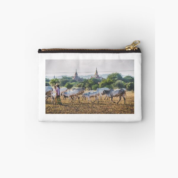 Item preview, local shepherd with his herd near the Bagan's temple, Myanmar designed and sold by davidgan8621.