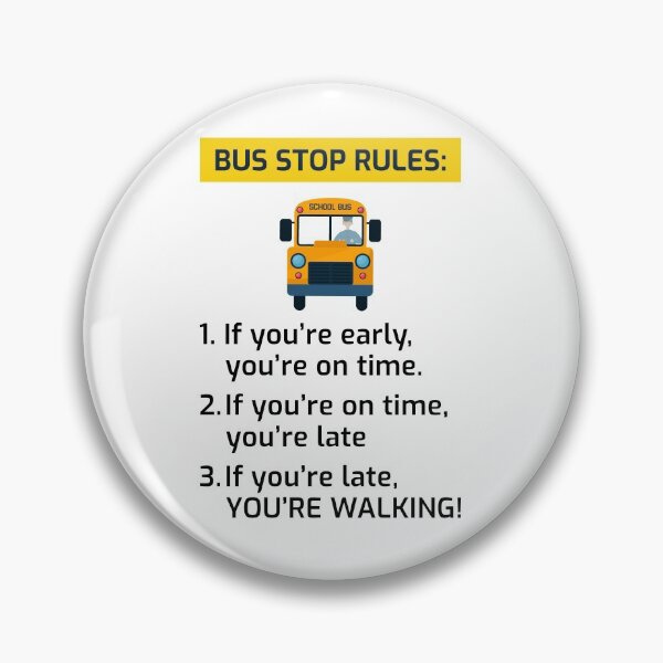 Item preview, School Bus Stop Rules Student Driver Funny Gift designed and sold by TastefulTees.