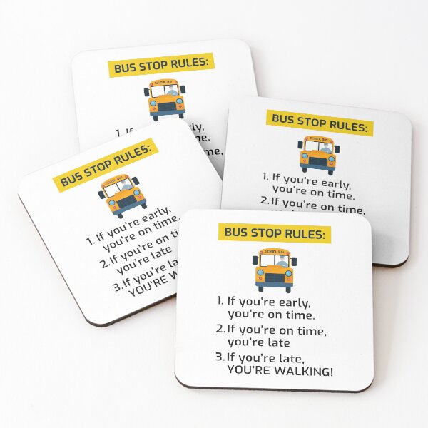 Item preview, School Bus Stop Rules Student Driver Funny Gift designed and sold by TastefulTees.