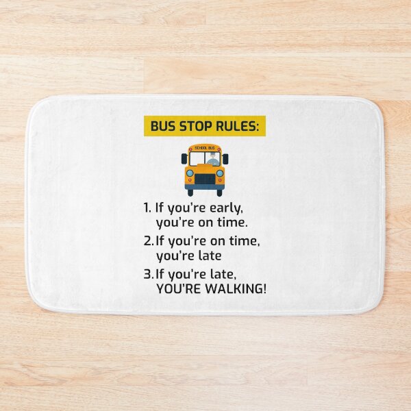 Item preview, School Bus Stop Rules Student Driver Funny Gift designed and sold by TastefulTees.
