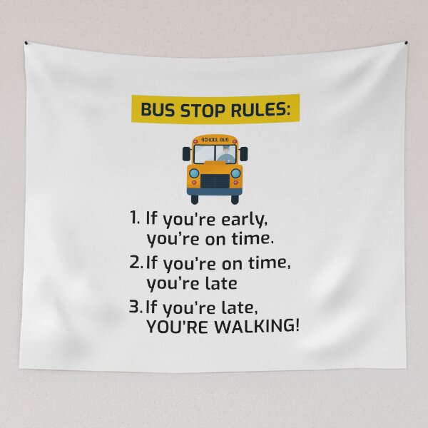 Item preview, School Bus Stop Rules Student Driver Funny Gift designed and sold by TastefulTees.