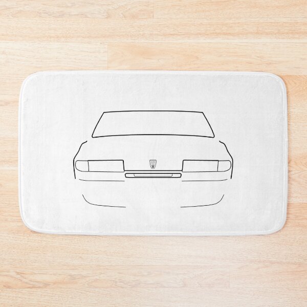 Item preview, Rover SD1 classic 1970s-1980s British executive saloon car black outline graphic designed and sold by soitwouldseem.