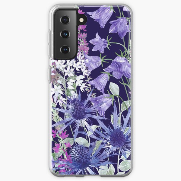 Sea Holly, Campanula, White Alliums & Purple Loosestrife Samsung Galaxy Soft Case