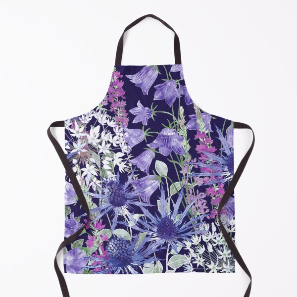 Sea Holly, Campanula, White Alliums & Purple Loosestrife Apron