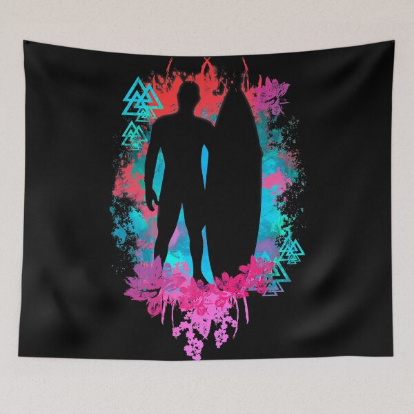 Item preview, Surfer Pink-Blue Abstract designed and sold by NissaArt.