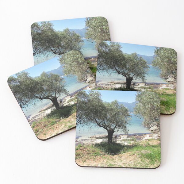 Item preview, OLIVE TREES ON THE BEACH. GREECE. designed and sold by ronsaunders47.