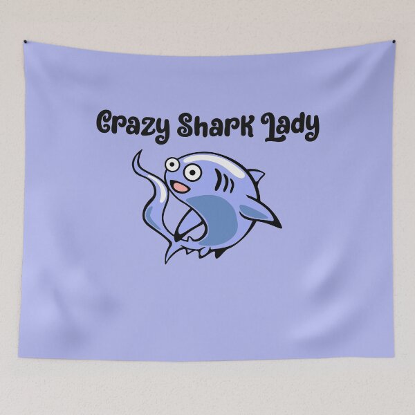 Item preview,  CRAZY Shark lady funny shirt for shark lovers funny gifts for thanksgiving or christmas designed and sold by unique things.