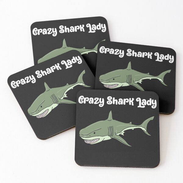 Item preview,  CRAZY Shark lady funny shirt for shark lovers funny gifts for thanksgiving or christmas designed and sold by unique things.