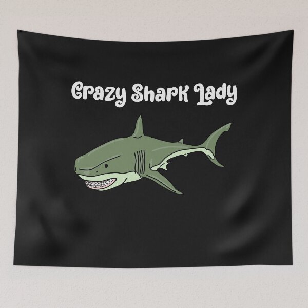 Item preview,  CRAZY Shark lady funny shirt for shark lovers funny gifts for thanksgiving or christmas designed and sold by unique things.