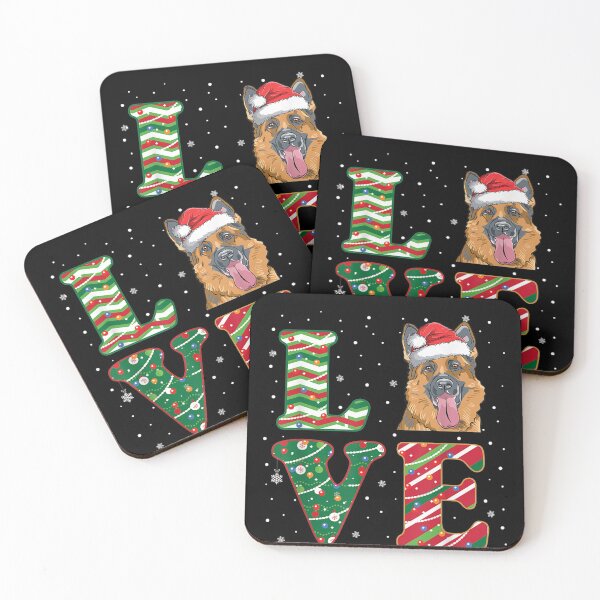 Item preview, Love German Shepherd Christmas Santa Dog Lover Dad Mom designed and sold by MagicJohnson22.