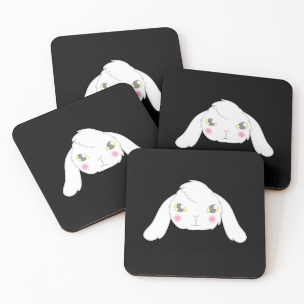 Item preview, Floofy white bunny rabbit face designed and sold by jazzydevil.