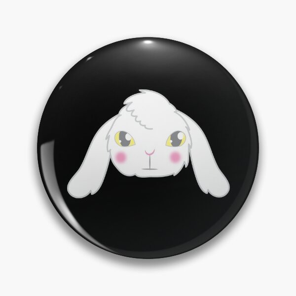 Item preview, Floofy white bunny rabbit face designed and sold by jazzydevil.