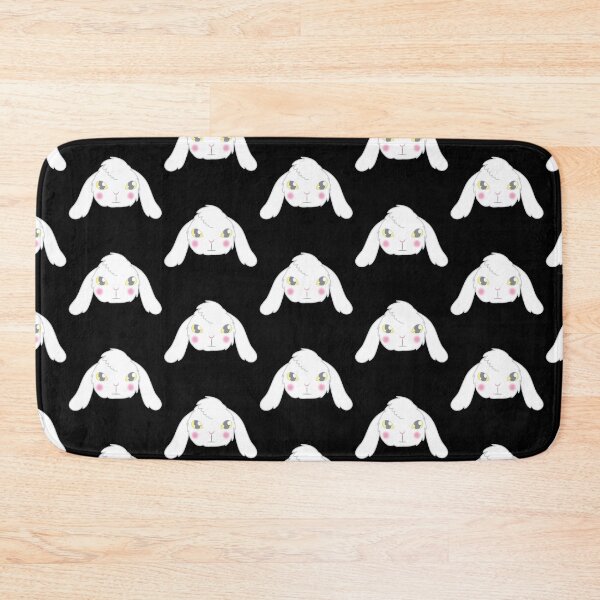 Item preview, Floofy white bunny rabbit face designed and sold by jazzydevil.