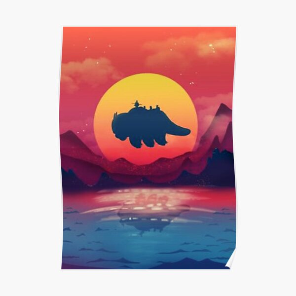 Appa Flying Avatar El Último Maestro Aire Póster