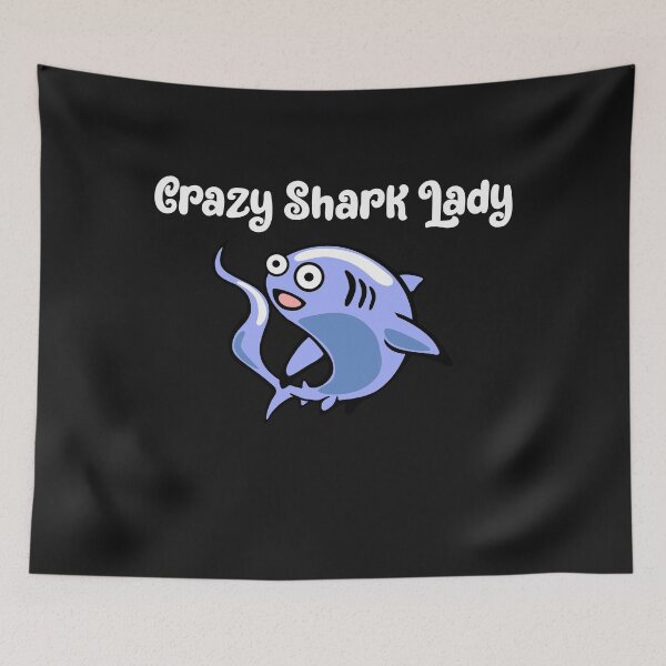 Item preview,  CRAZY Shark lady funny shirt for shark lovers funny gifts for thanksgiving or christmas designed and sold by unique things.