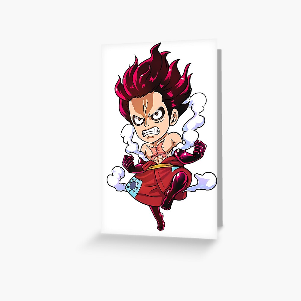 One Piece Monkey D Luffy Gear 4th Snakeman Greeting Card By Tyty Redbubble