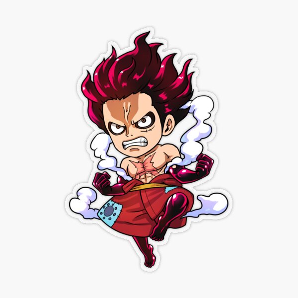 This is Luffy in gear 4 (Snakeman) Sticker for Sale by Gliphel