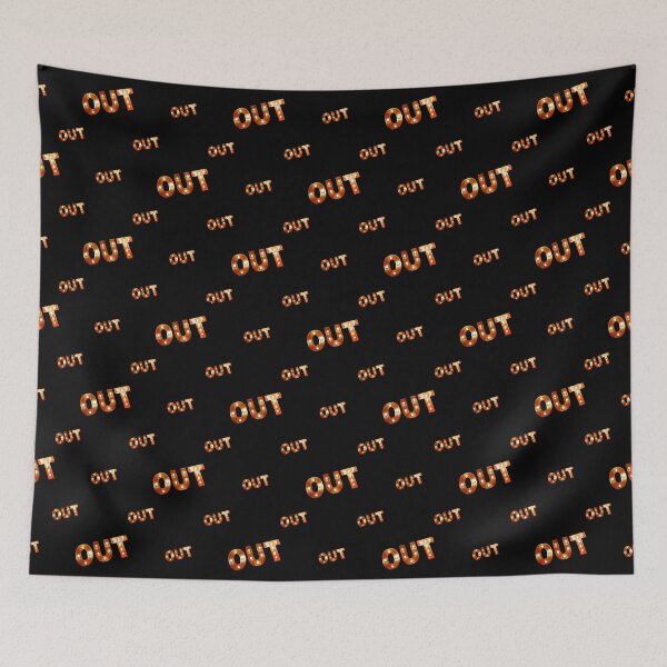 Item preview, Out Word Motif Print Pattern designed and sold by DFLC Prints.