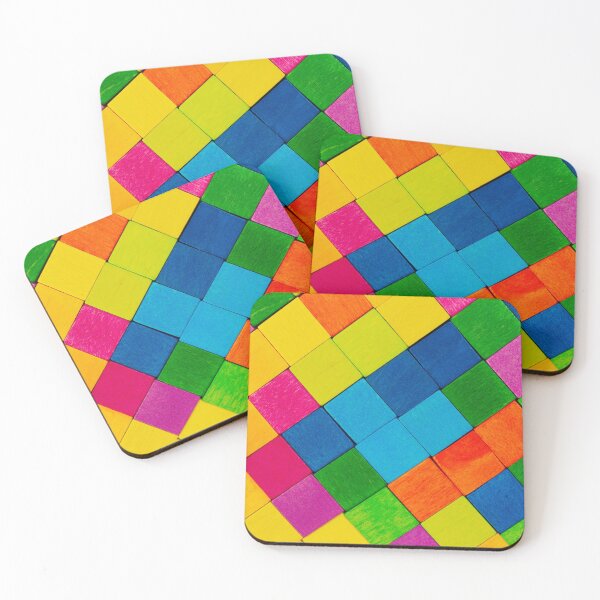 Item preview, Happy Colorful Square Tiles Pattern designed and sold by javajossi.