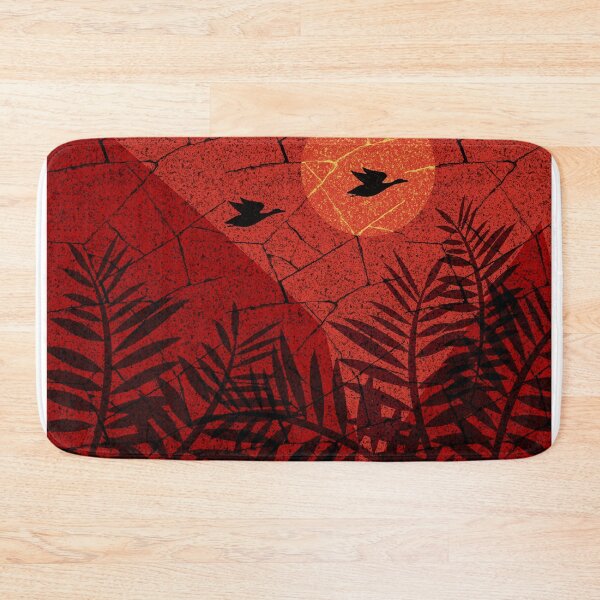 Item preview, Sunset.Mountains,birds, sun, grass against the evening sky. designed and sold by marinaklykva.