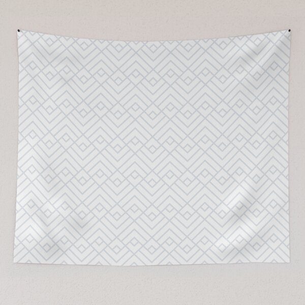Item preview, Geometric Design #004 - Zigzag Silver Square Line Print designed and sold by isko1977.