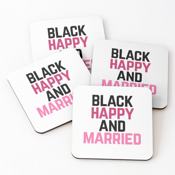 Item preview, Black Happy and Married designed and sold by Albatrozz.