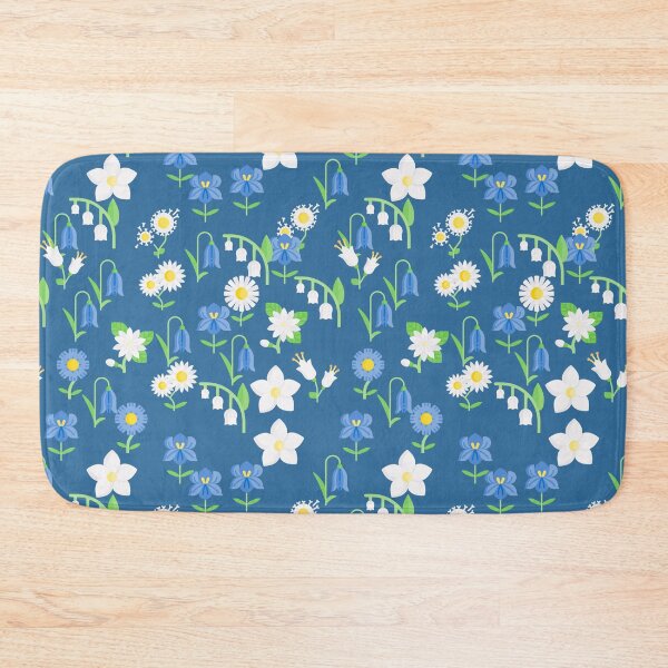 Item preview, blue lily flowers pattern design designed and sold by JUYET656.